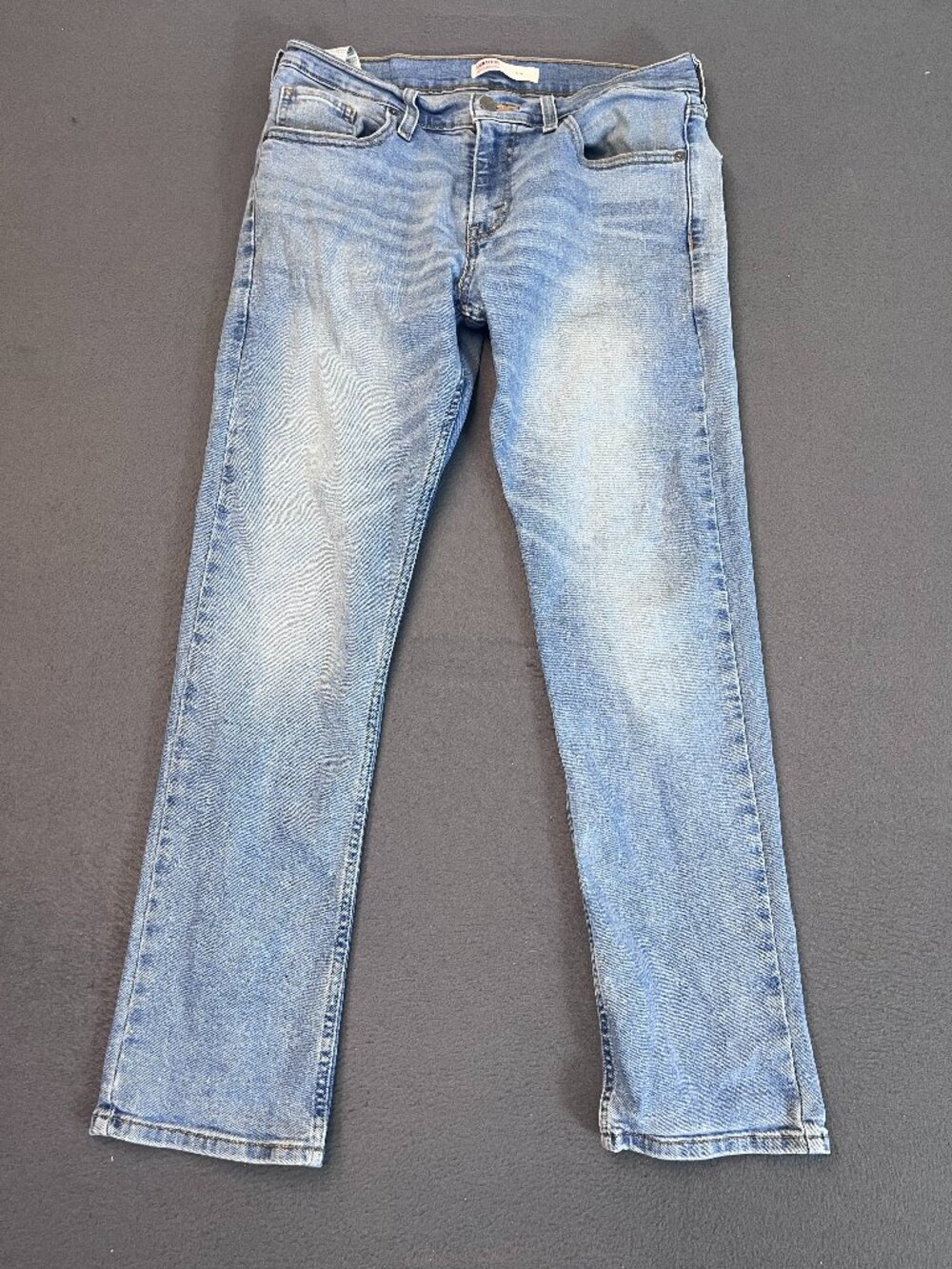 Levi Strauss Signature Unisex Slim Fit Light Wash Stretch Denim 30x30 Pants Jean